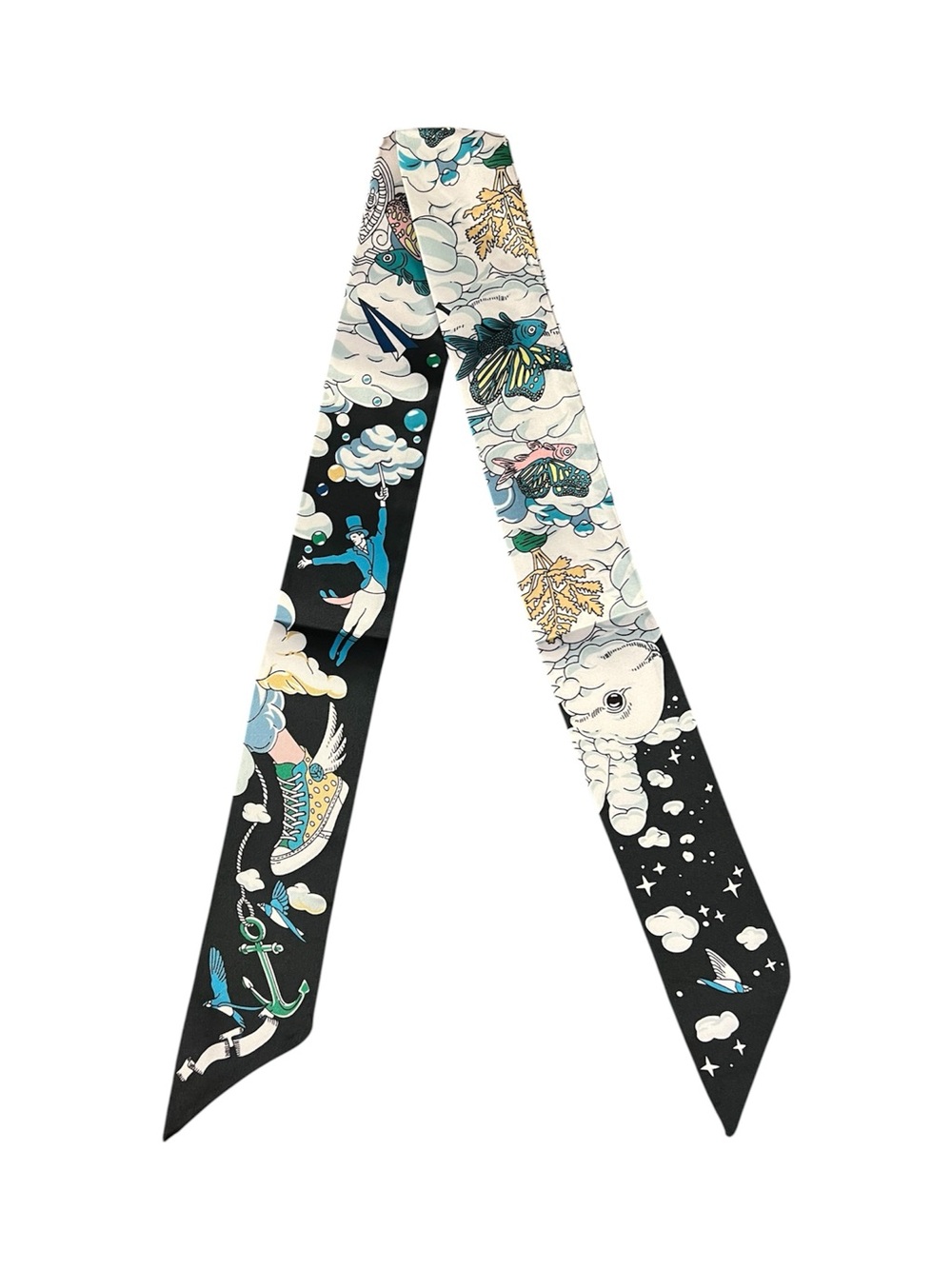 ✨Hermes. SUR MON NUAGE Twilly Scarf Multi- Color✨